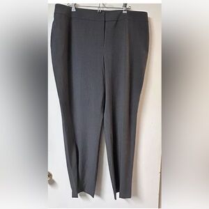 NWT Nine West Pants Women 16W Gray Slight Low Rise Slight Flare Leg Fitted Hip